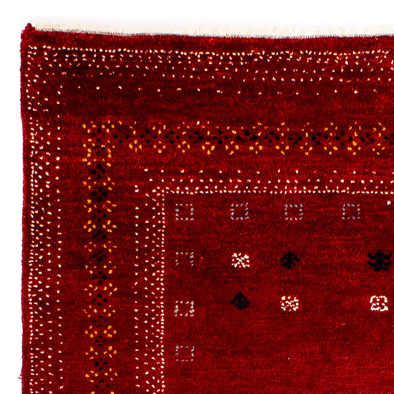 Tapis Gabbeh - Loribaft Persan - 120 x 81 cm - rouge foncé