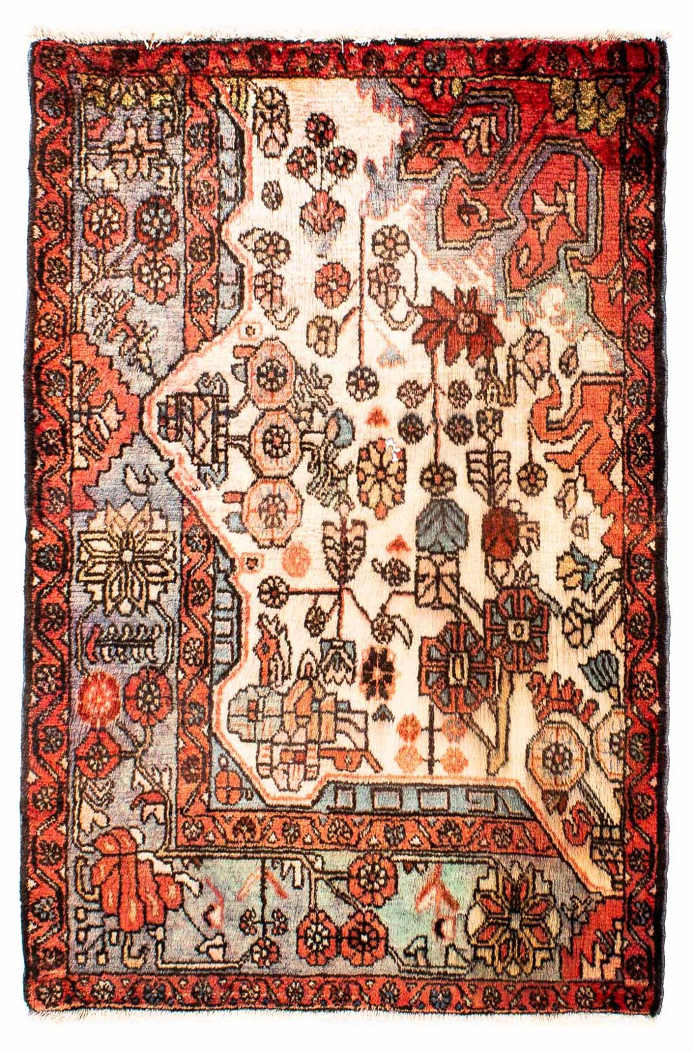 Tapis persan - Nomadic - 131 x 88 cm - beige