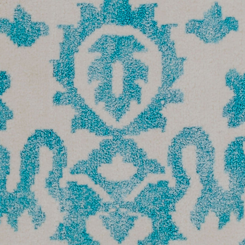 Tapis en viscose carré  - 70 x 70 cm - turquoise