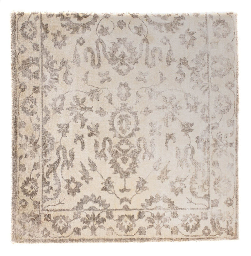 Tapis en viscose carré  - 70 x 70 cm - marron clair