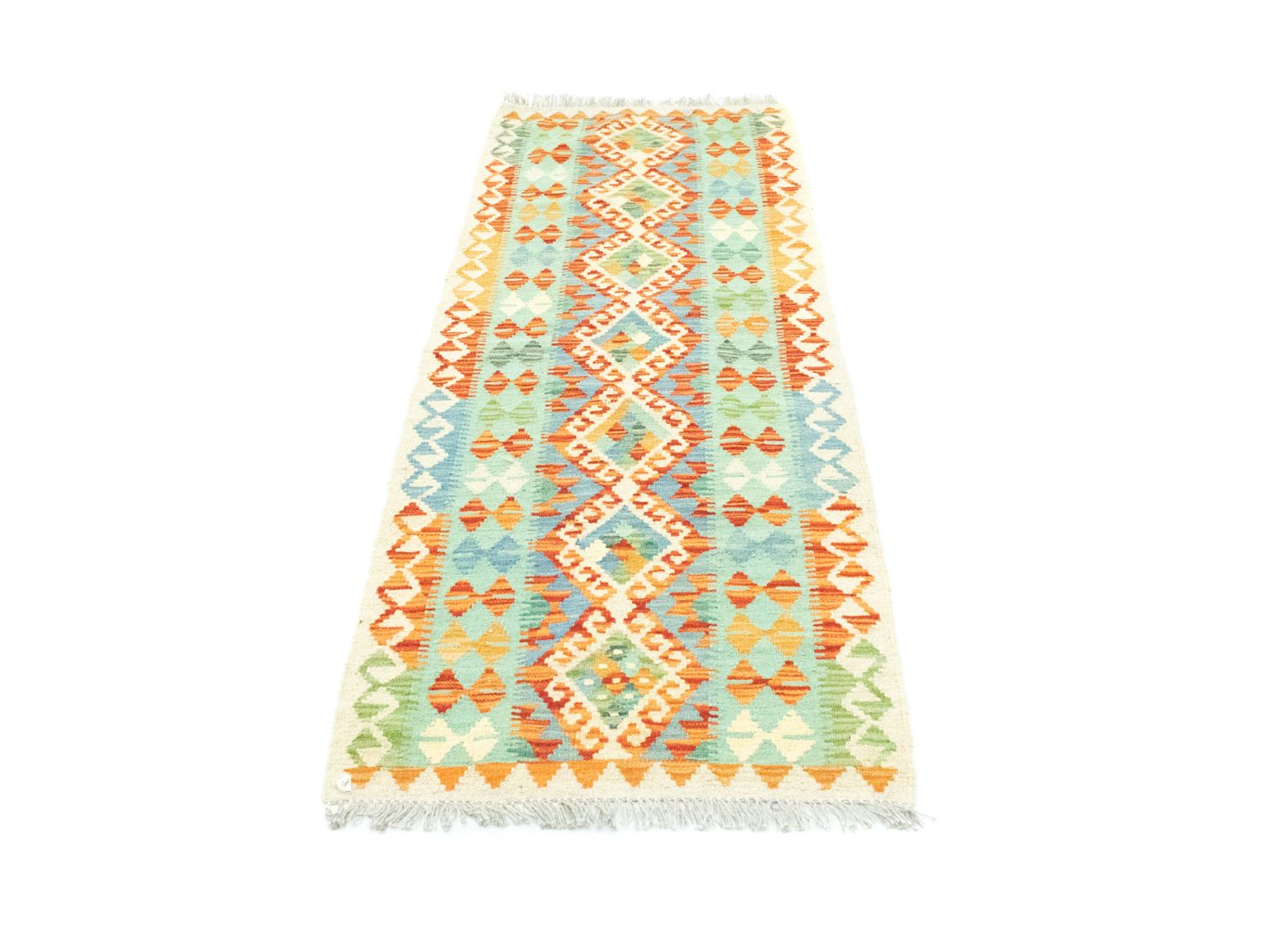 Tapis de couloir Tapis Kelim - Oriental - 200 x 68 cm - colorée