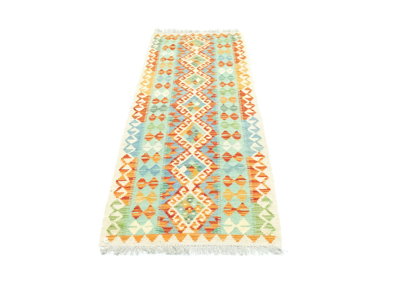 Tapis de couloir Tapis Kelim - Oriental - 200 x 68 cm - colorée