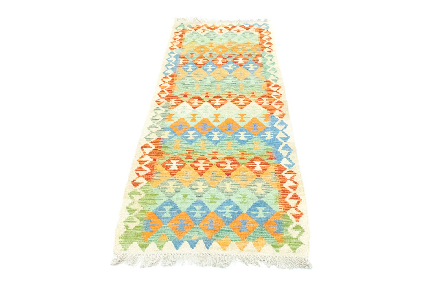 Tapis de couloir Tapis Kelim - Oriental - 197 x 64 cm - colorée