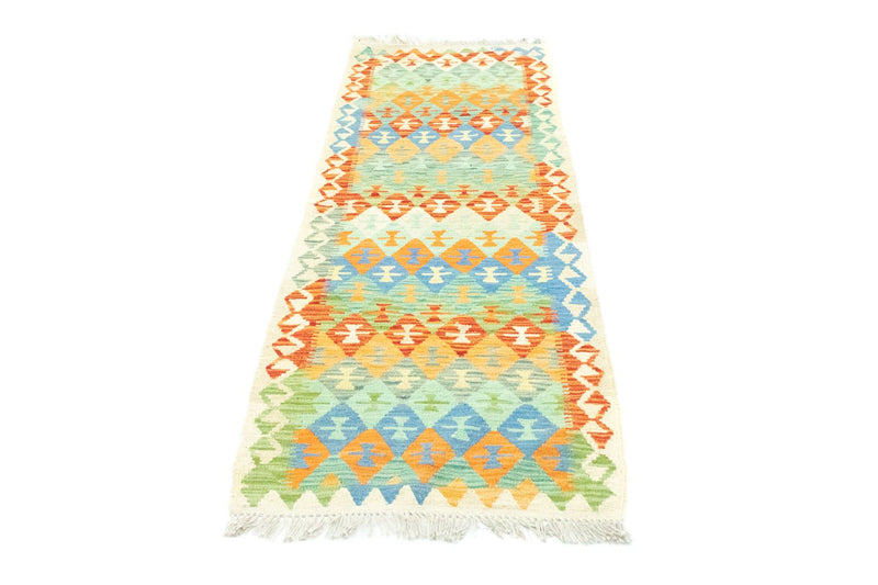 Tapis de couloir Tapis Kelim - Oriental - 197 x 64 cm - colorée