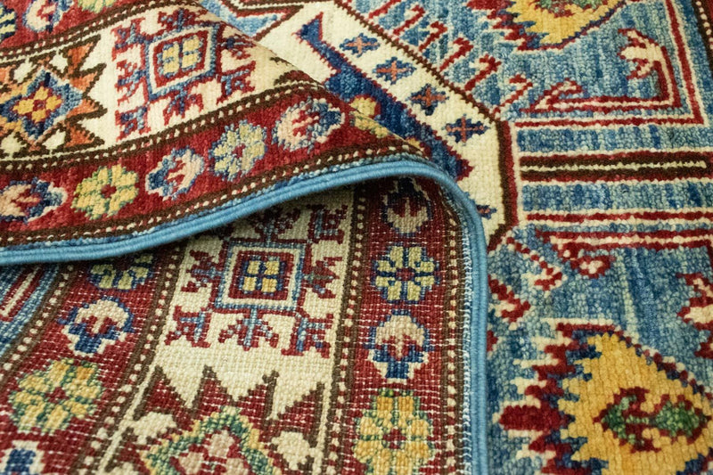 Tapis Ziegler - Kazak - 132 x 79 cm - bleu clair