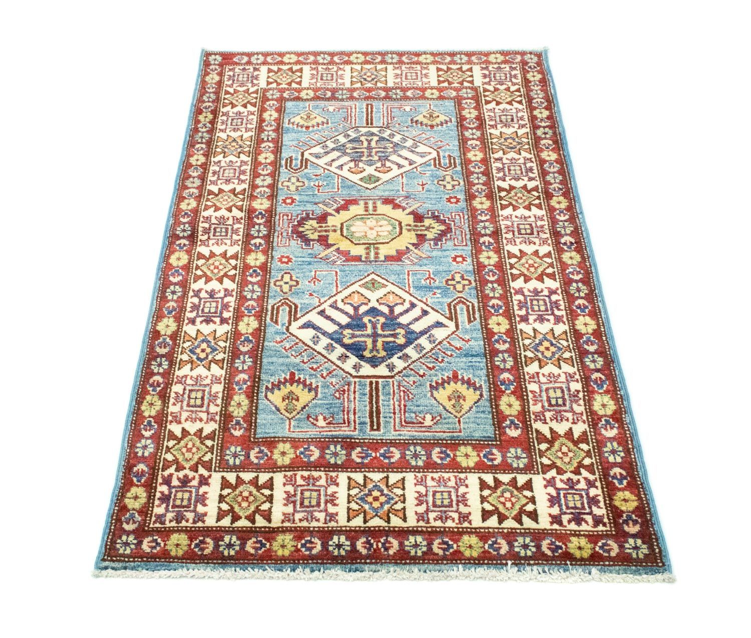 Tapis Ziegler - Kazak - 132 x 79 cm - bleu clair
