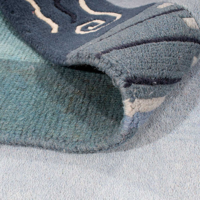 Tapis Népalais - 240 x 170 cm - bleu clair