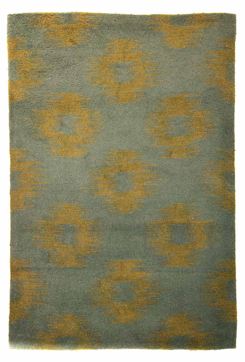Wollteppich 240 x 150 cm Wohnzimmer Teppich
