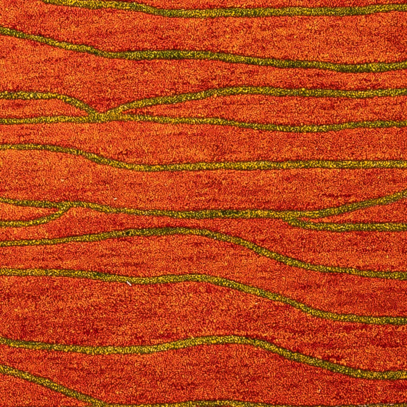 Tapis en laine - 192 x 136 cm - rouille