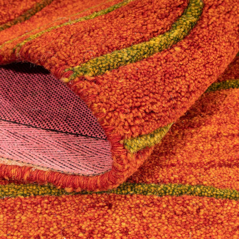 Tapis en laine - 192 x 136 cm - rouille