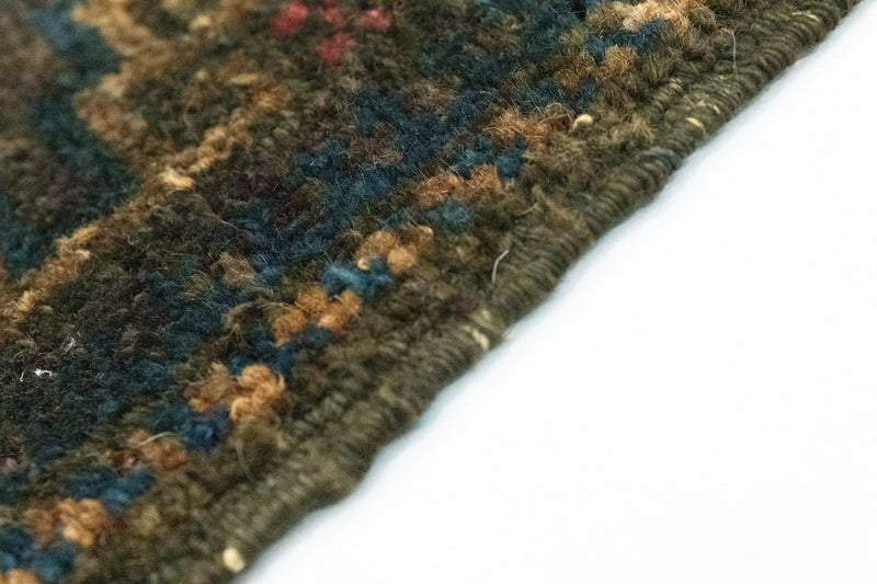 Tapis afghan - 47 x 25 cm - bleu