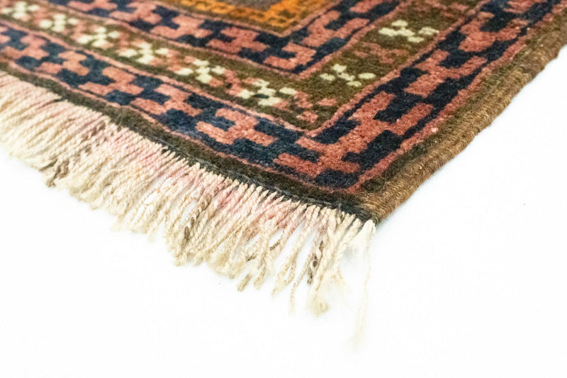 Tapis afghan - 64 x 47 cm - multicolore