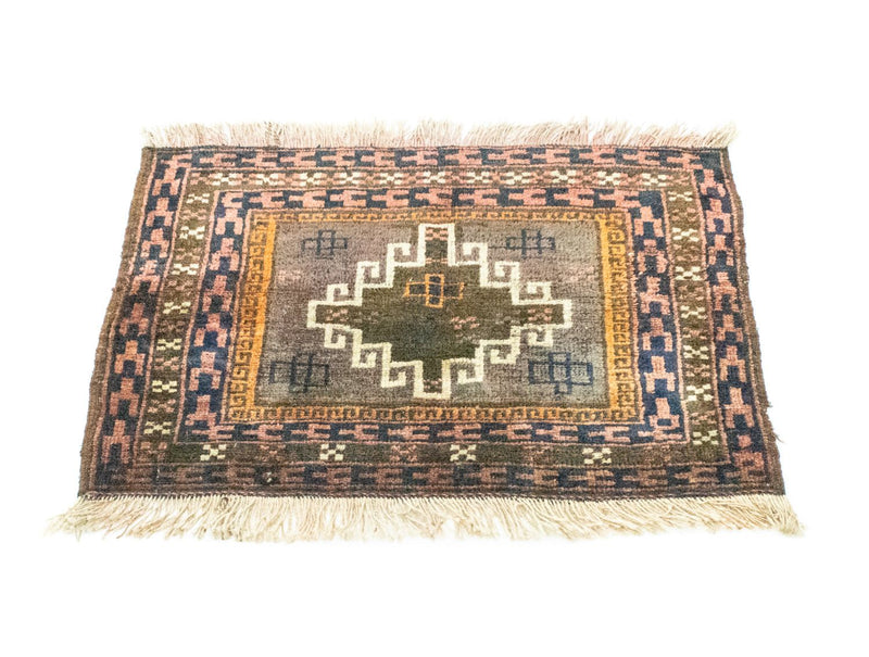 Tapis afghan - 64 x 47 cm - multicolore