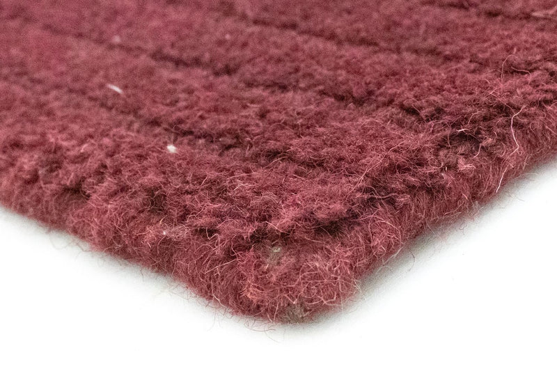 Tapis en laine - 296 x 239 cm - rouge bordeaux