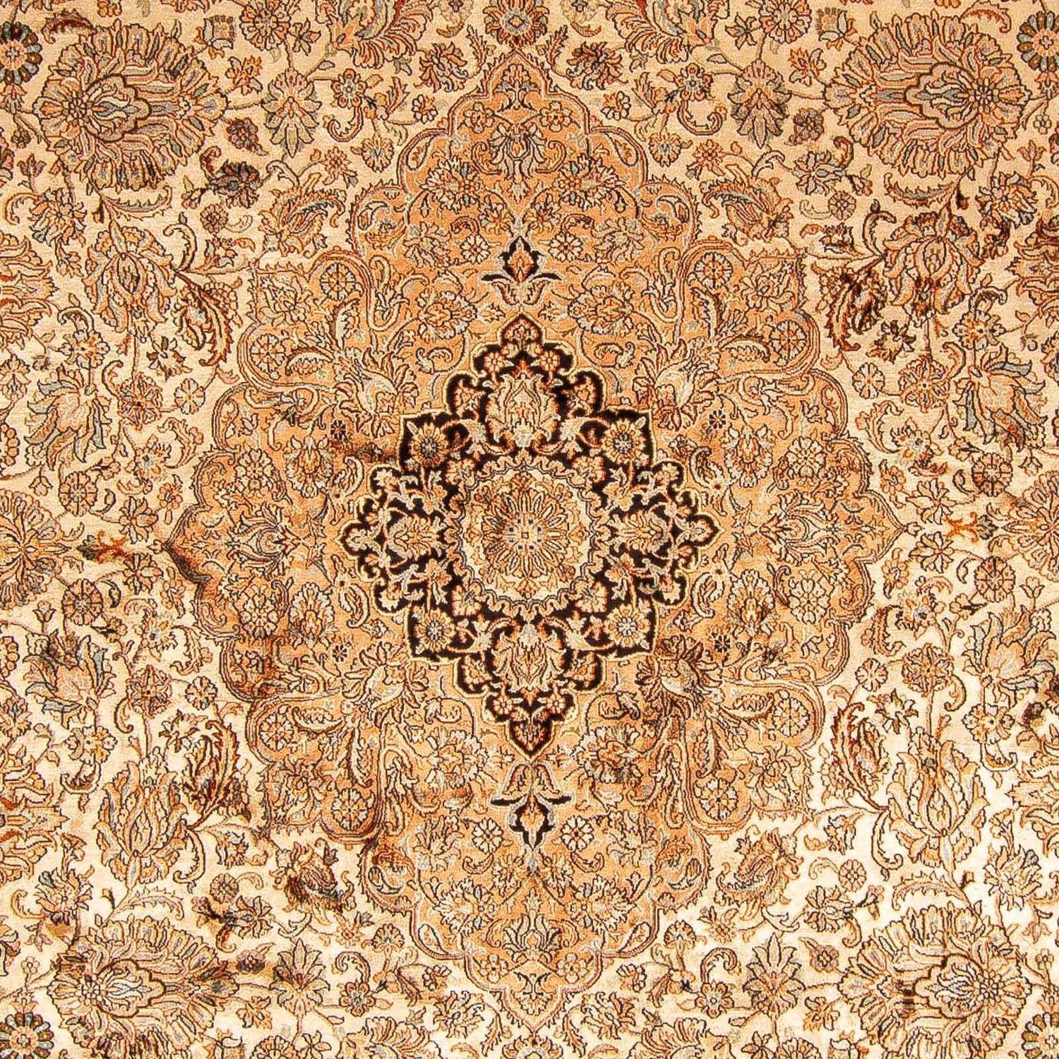 Tapis en soie - Soie du Cachemire - 410 x 307 cm - marron clair