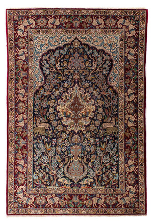 Tapis persan - Isfahan - Premium - 173 x 117 cm - bleu foncé
