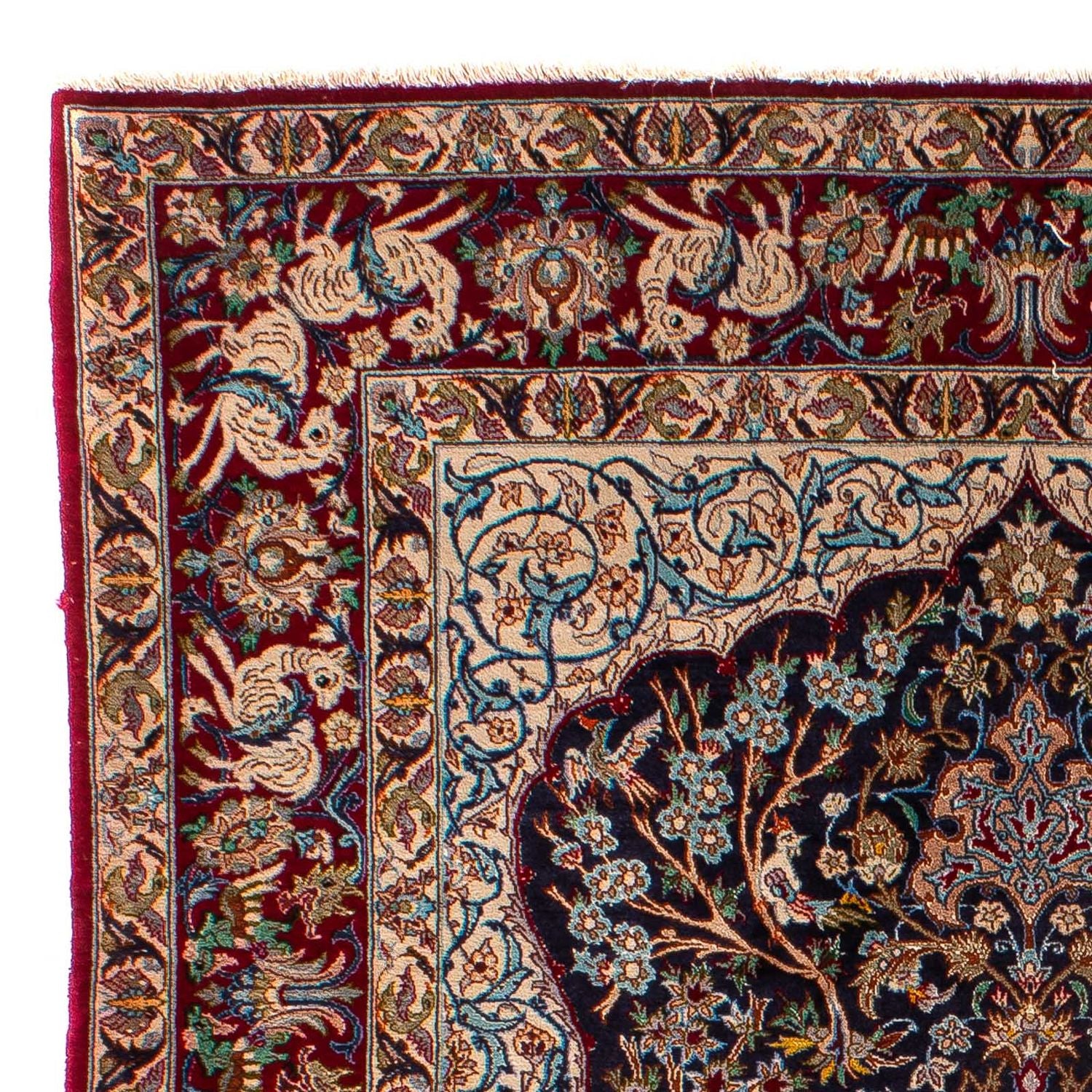 Tapis persan - Isfahan - Premium - 173 x 117 cm - bleu foncé