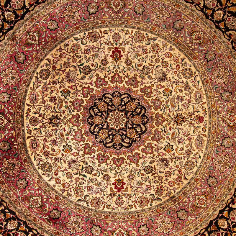 Tapis persan - Tabriz - Royal carré  - 300 x 294 cm - bleu foncé