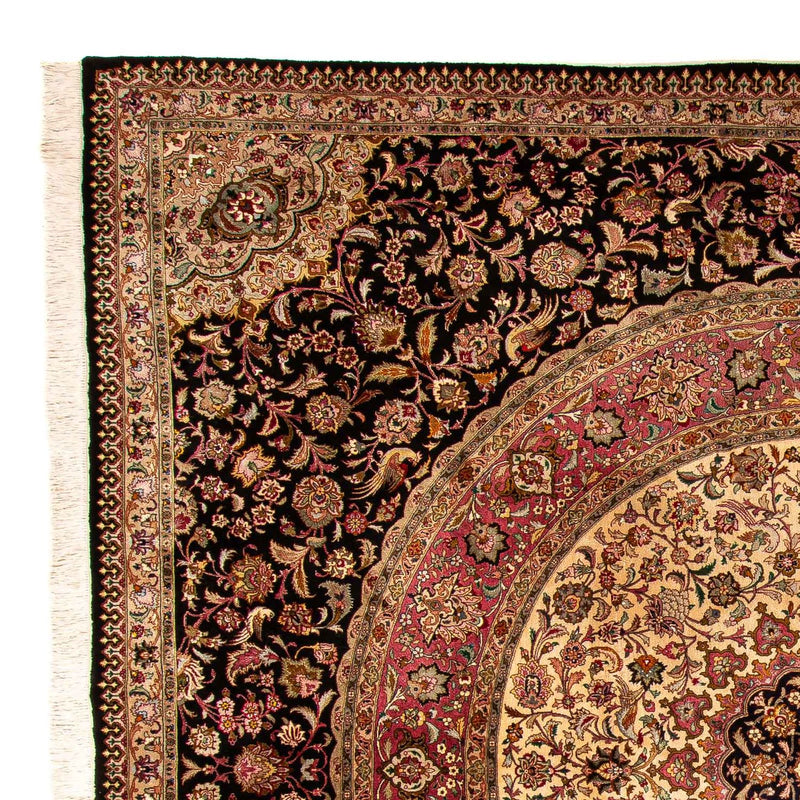 Tapis persan - Tabriz - Royal carré  - 300 x 294 cm - bleu foncé