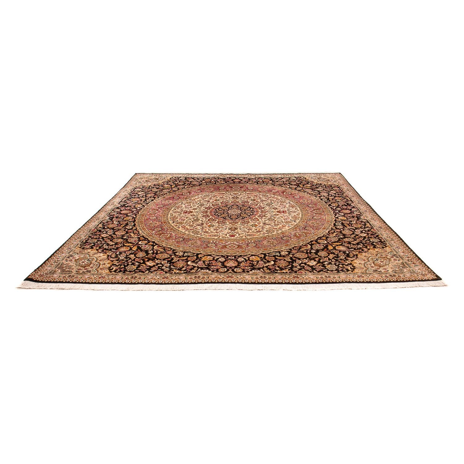 Tapis persan - Tabriz - Royal carré  - 300 x 294 cm - bleu foncé