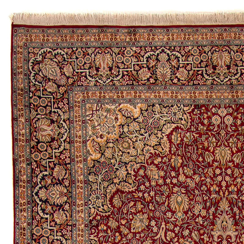 Tapis en soie - Soie du Cachemire - 306 x 208 cm - rouge foncé