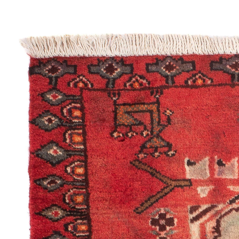 Tapis persan - Nomadic carré  - 98 x 95 cm - rouge foncé