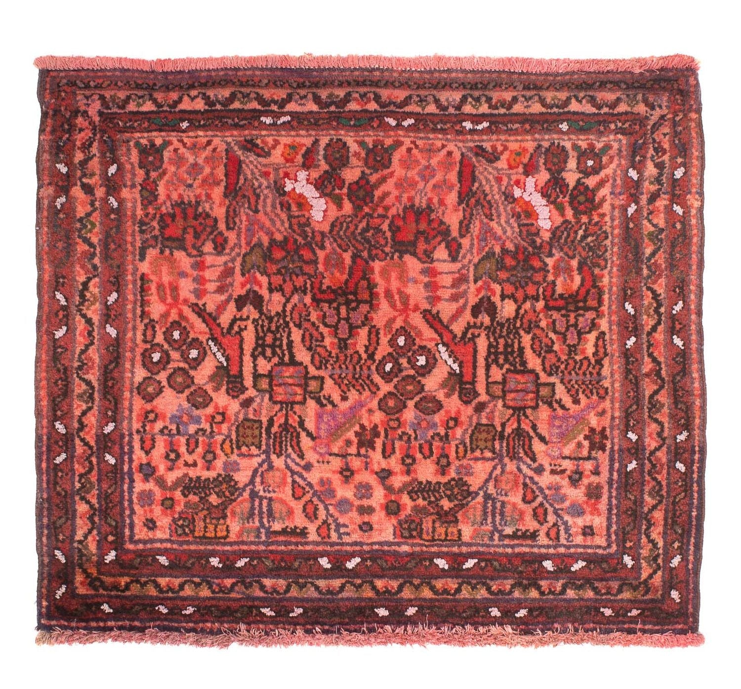 Orientteppich 80 x 68 cm - hellrot