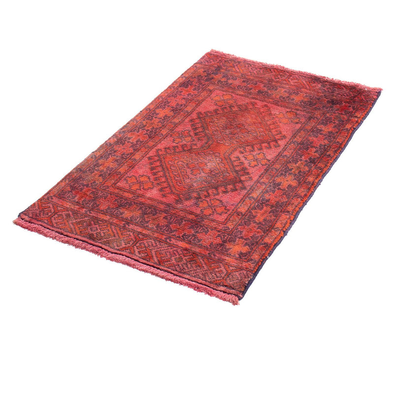 Tapis Turkaman - 88 x 57 cm - rouge clair