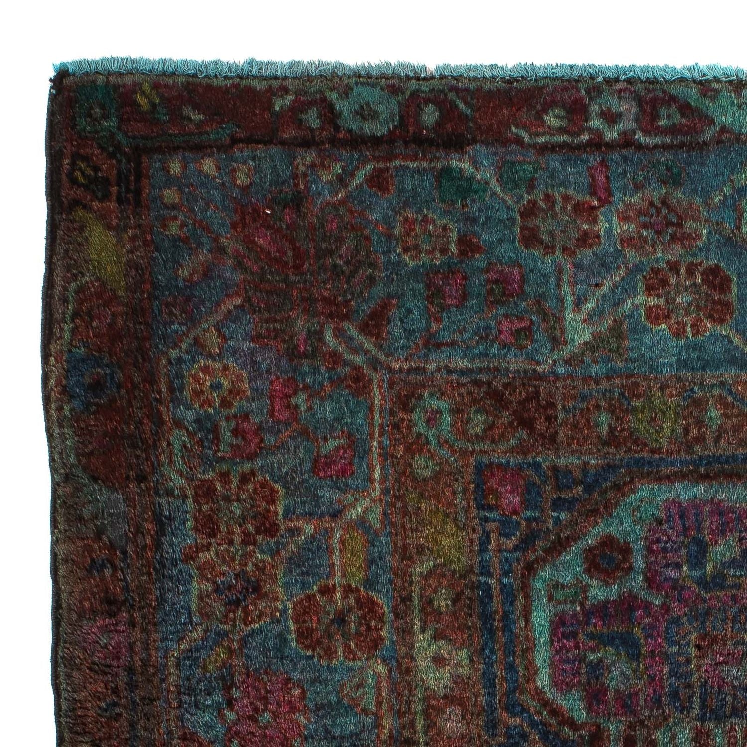 Tapis persan - Nomadic - 111 x 80 cm - bleu clair