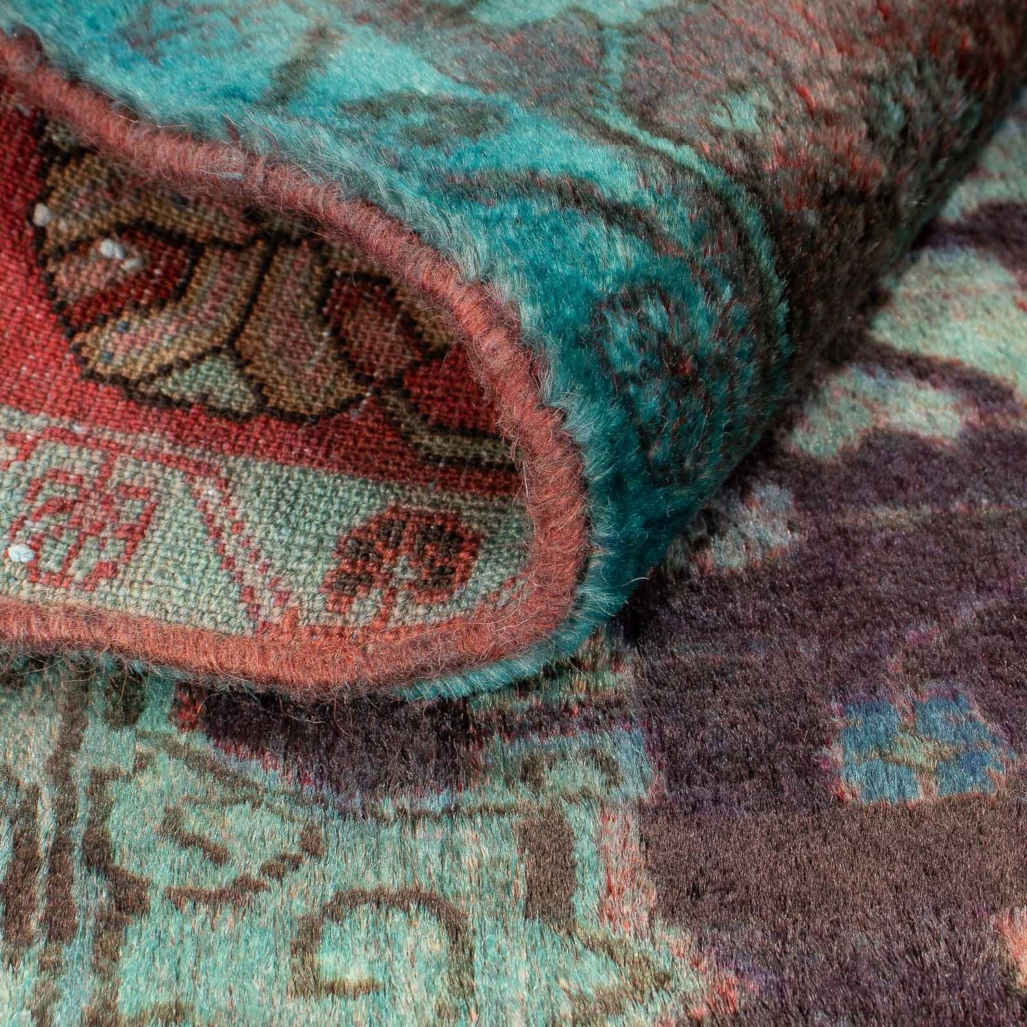 Tapis persan - Nomadic - 120 x 97 cm - bleu clair