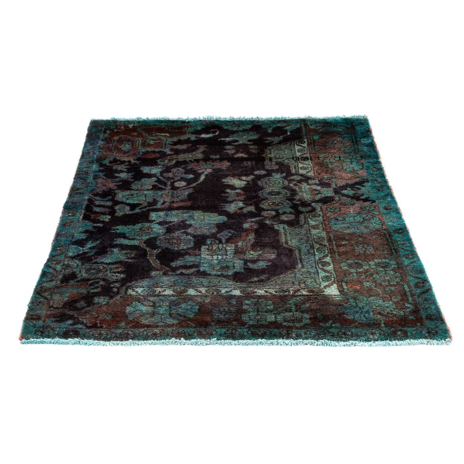Tapis persan - Nomadic - 120 x 97 cm - bleu clair
