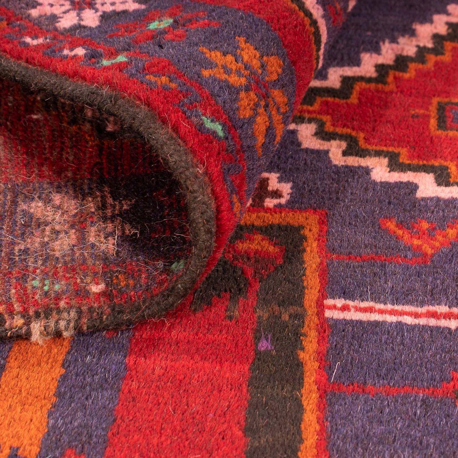 Orientteppich 125 x 87 cm - dunkelrot