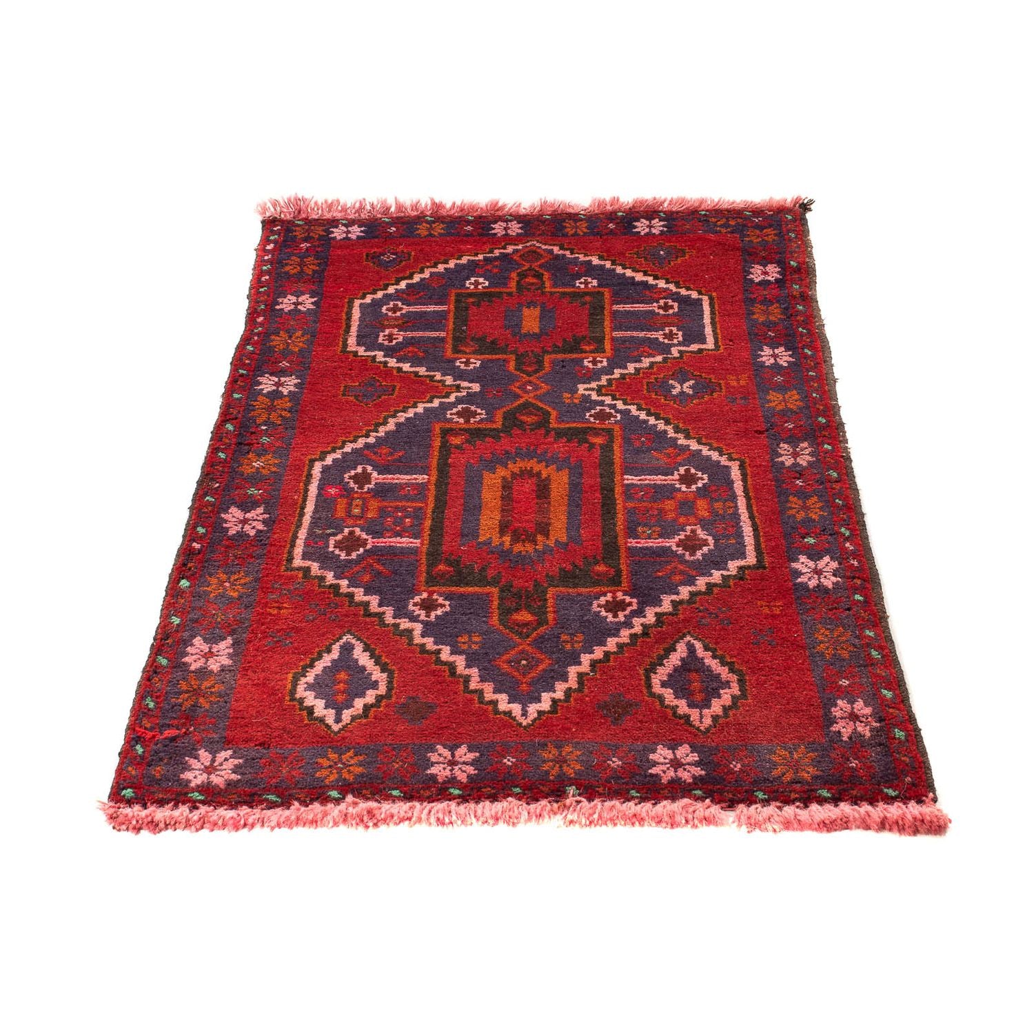 Orientteppich 125 x 87 cm - dunkelrot