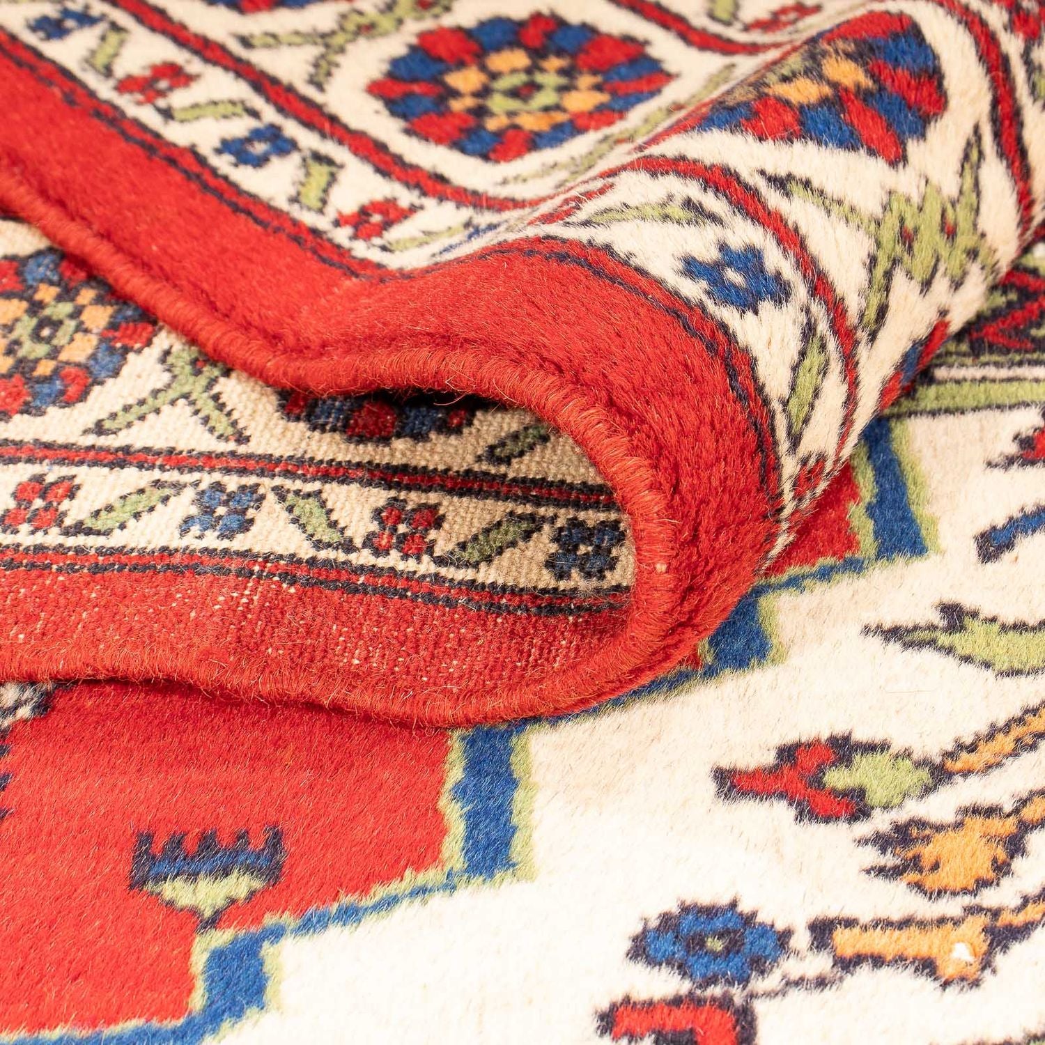 Tapis afghan - Boukhara - 158 x 94 cm - rouge foncé