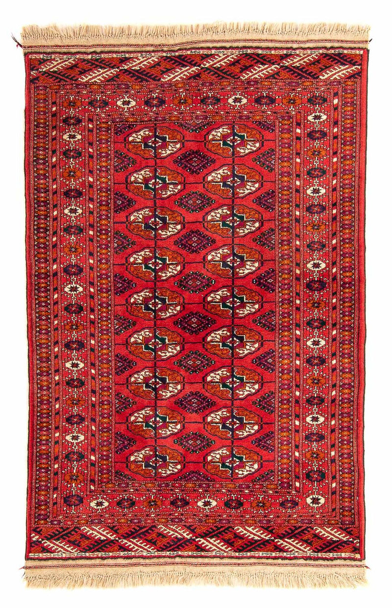 Tapis Turkaman - 123 x 83 cm - rouge foncé