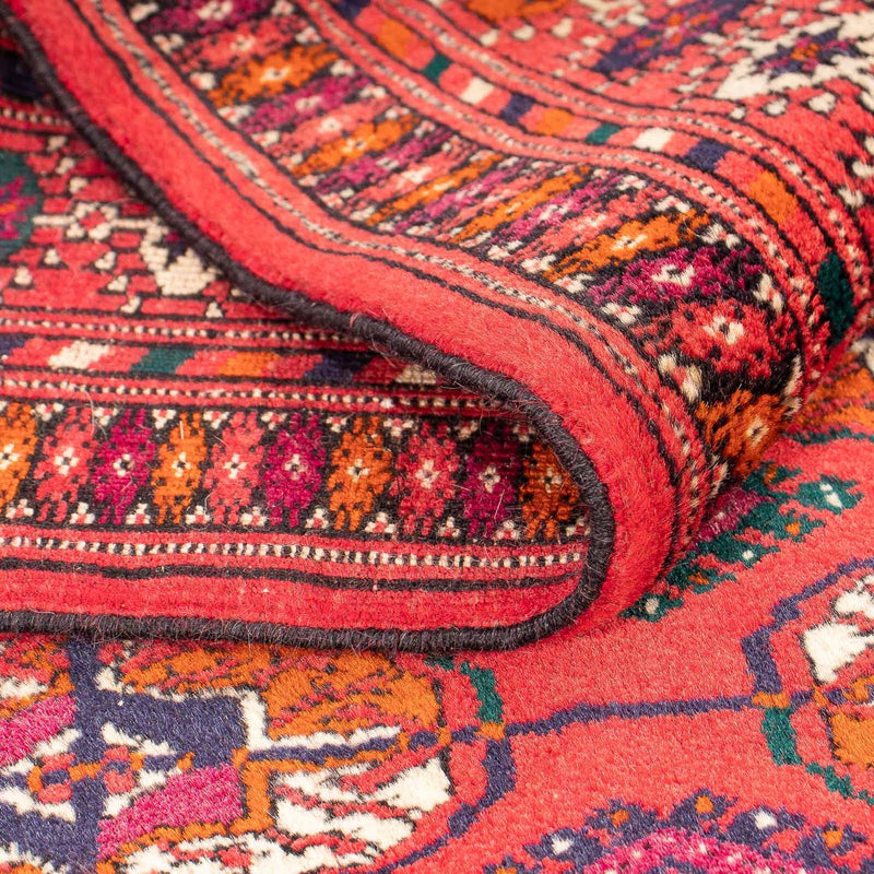 Tapis Turkaman - 123 x 83 cm - rouge foncé