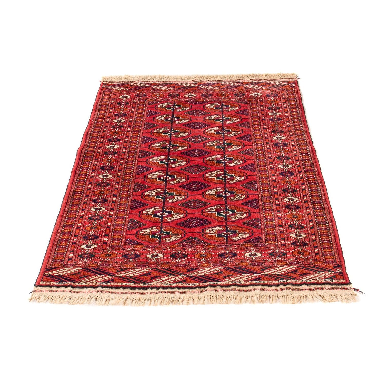 Tapis Turkaman - 123 x 83 cm - rouge foncé