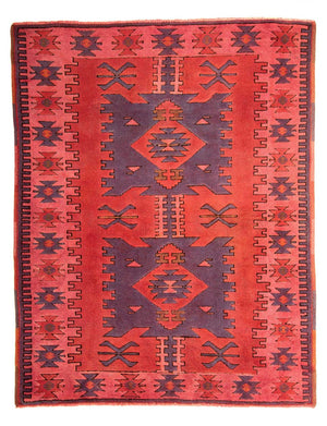 Orientteppich 190 x 150 cm - hellrot