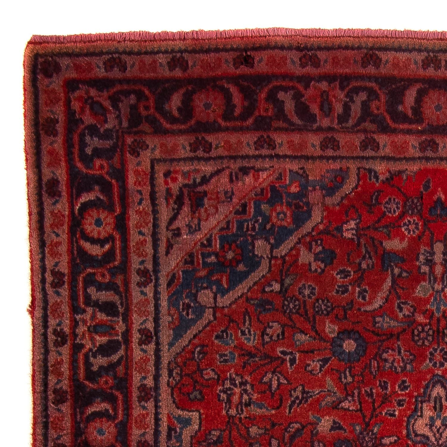 Tapis persan - Nomadic - 150 x 107 cm - rouge foncé