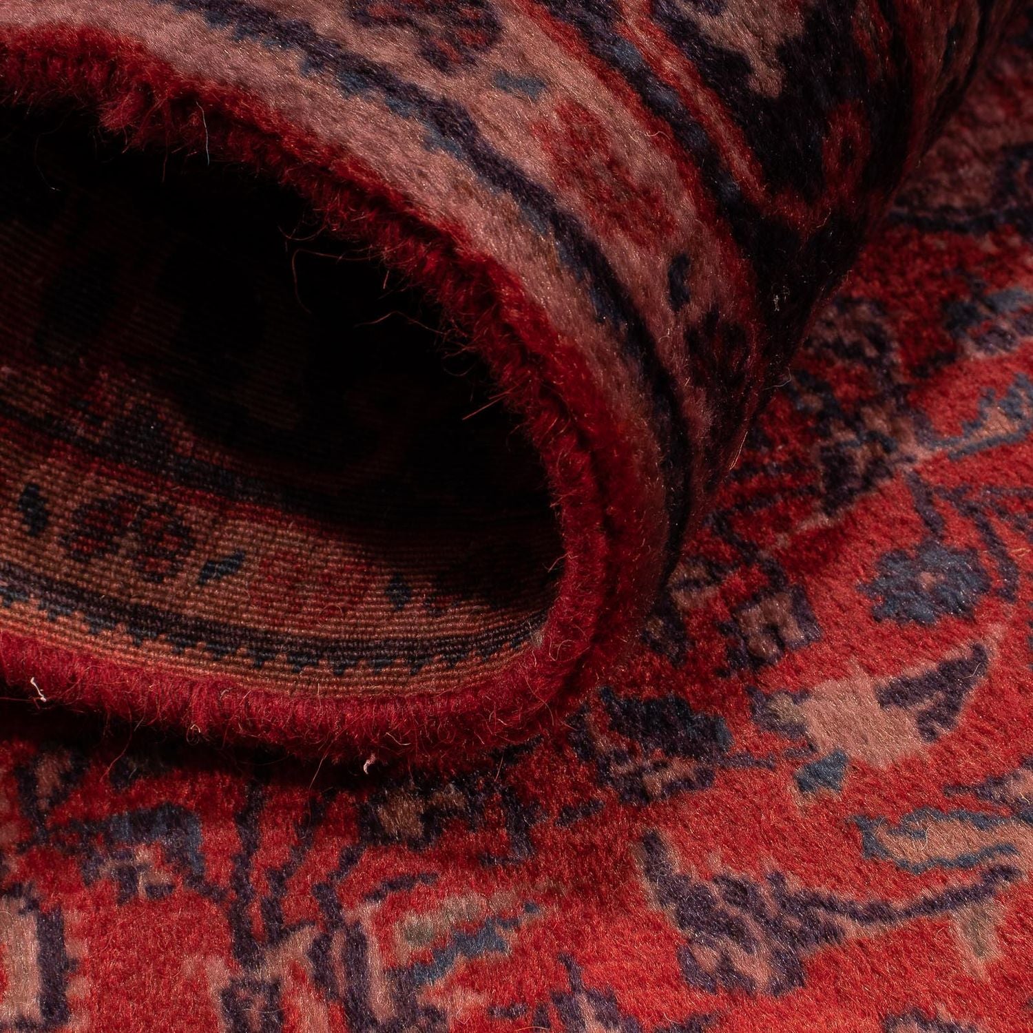 Tapis persan - Nomadic - 150 x 107 cm - rouge foncé