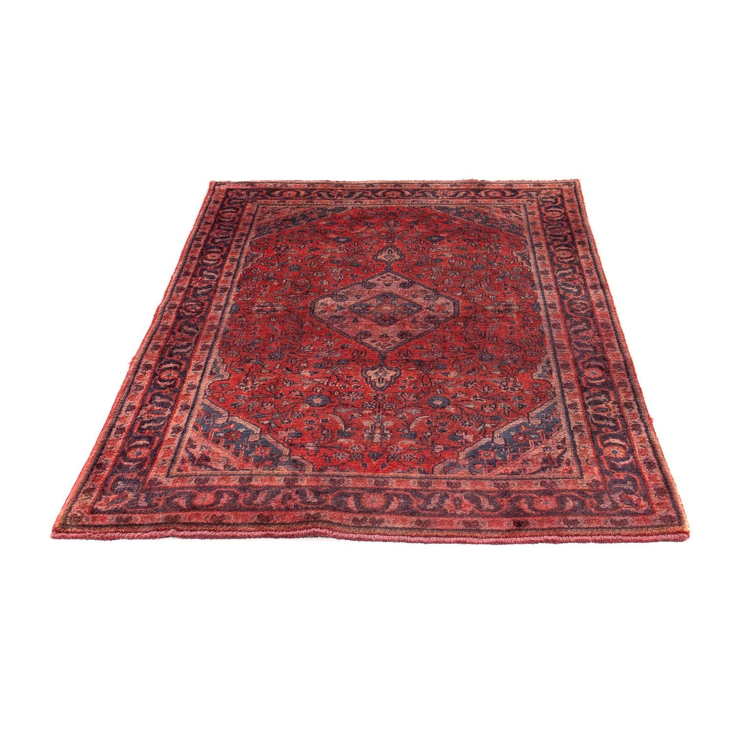 Tapis persan - Nomadic - 150 x 107 cm - rouge foncé
