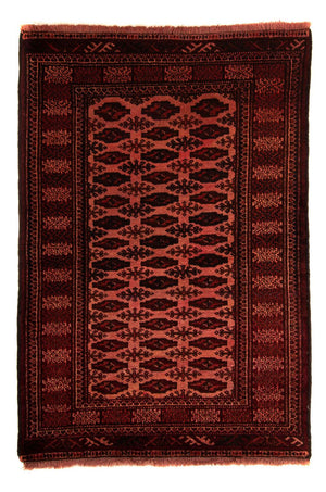 Tapis afghan - Boukhara - 150 x 103 cm - rouge foncé