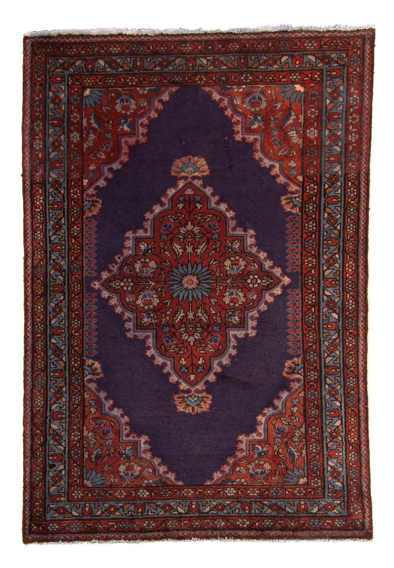 Tapis persan - Nomadic - 150 x 105 cm - bleu foncé