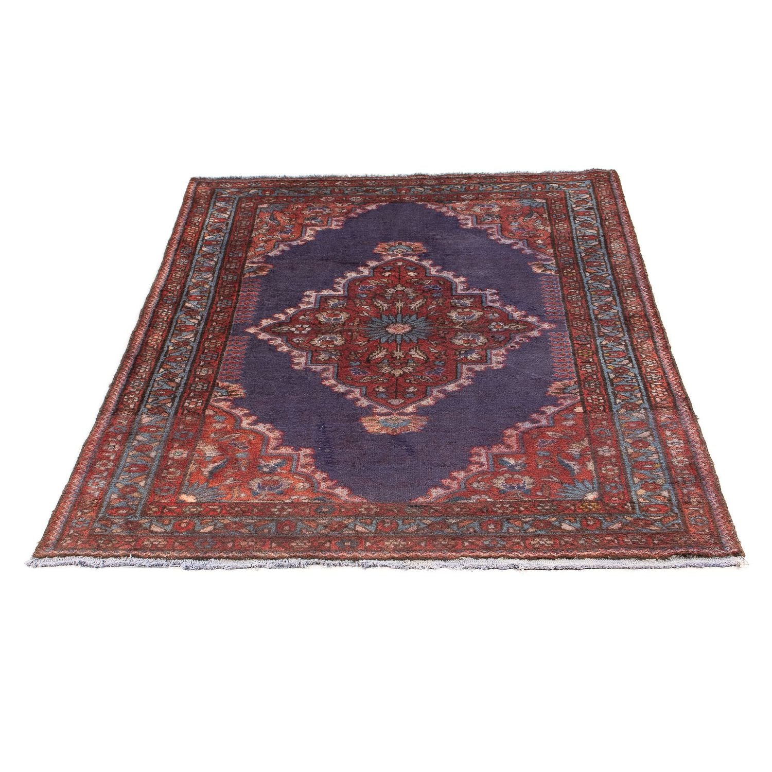 Tapis persan - Nomadic - 150 x 105 cm - bleu foncé