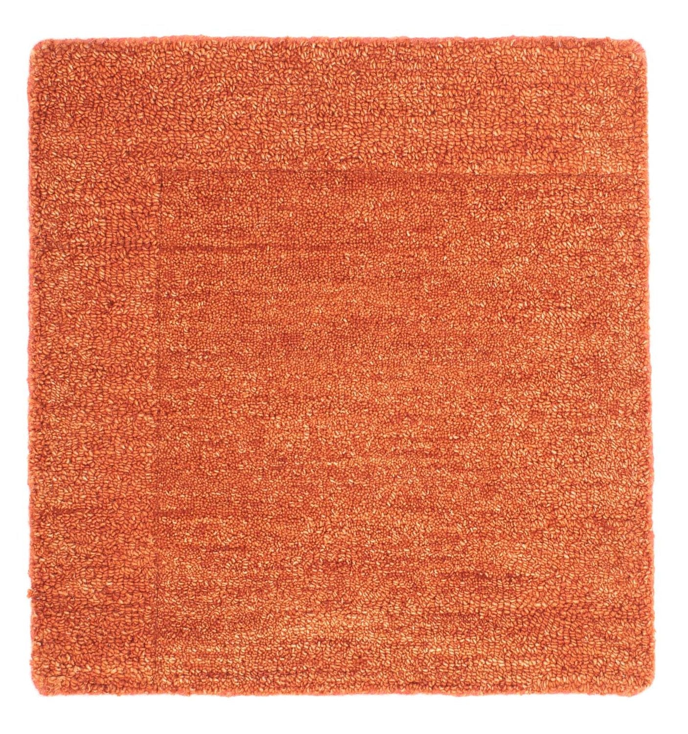 Tapis en laine carré  - 47 x 47 cm - orange
