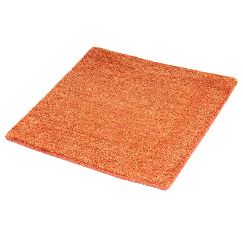 Tapis en laine carré  - 47 x 47 cm - orange