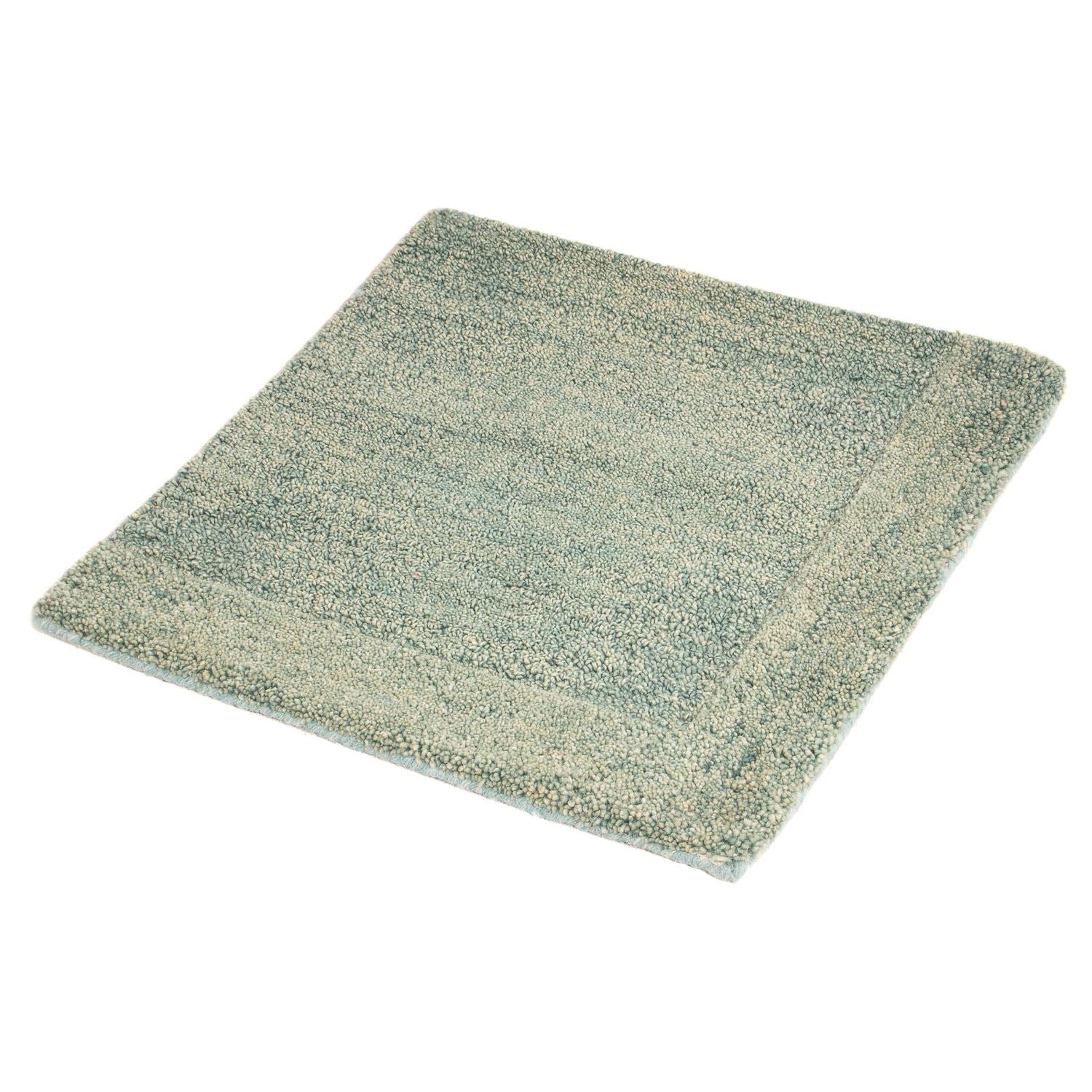 Tapis en laine carré  - 47 x 47 cm - vert