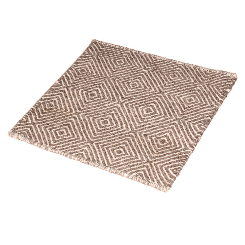 Tapis Kelim - Tendance carré  - 45 x 45 cm - multicolore