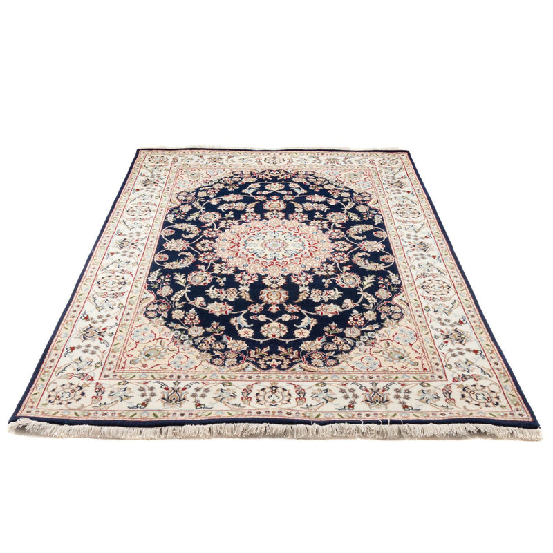 Tapis oriental - Nain - Indus - 200 x 134 cm - bleu foncé