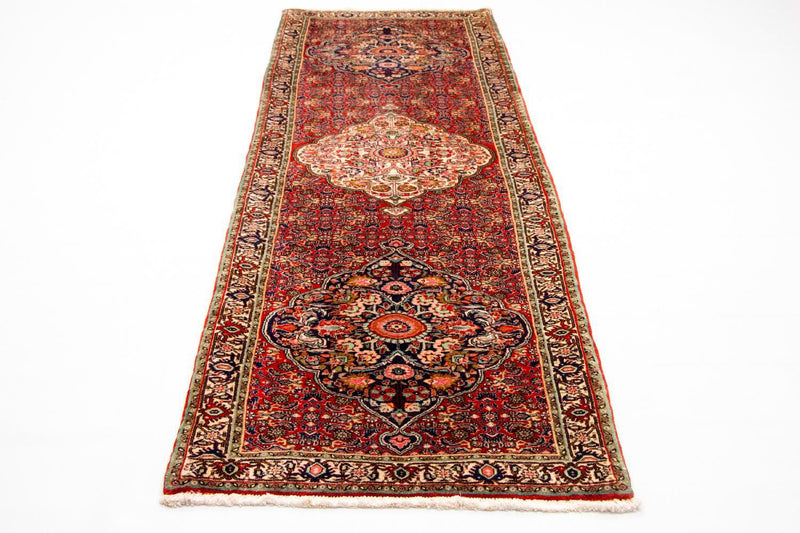 Tapis de couloir Tapis persan - Bidjar - 294 x 86 cm - rouge